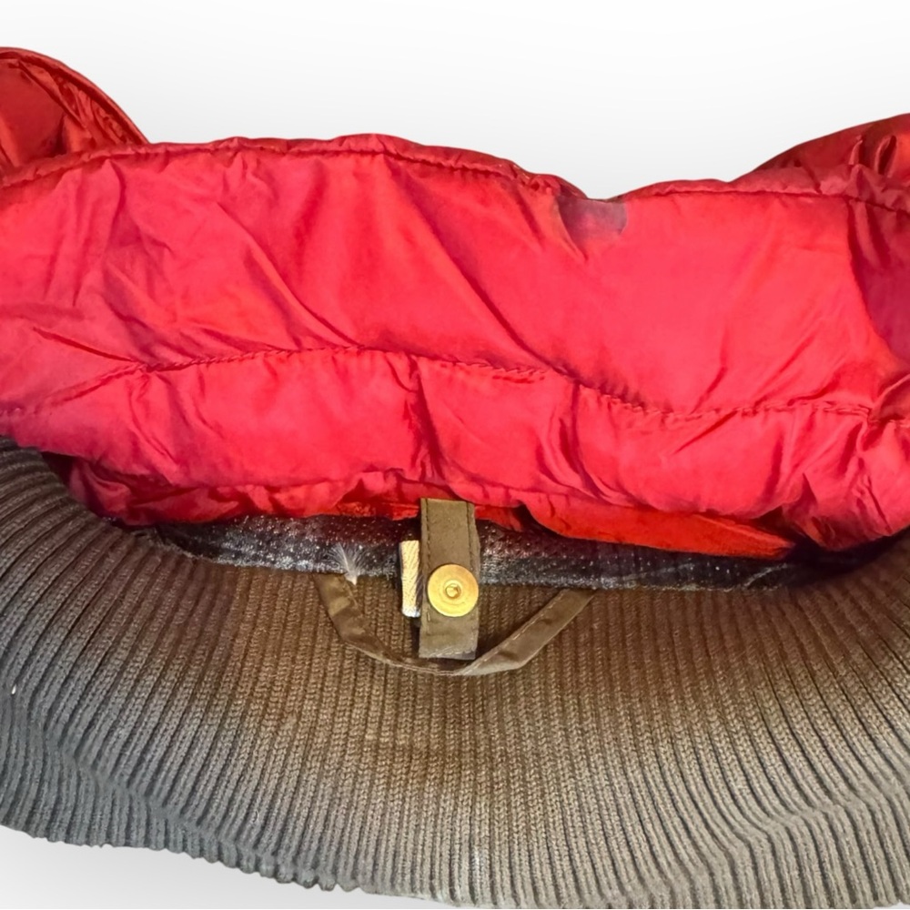 Burberry Brit Winter Balesdean Military Green Down Coat Red 3in1 - Picture 15 of 16